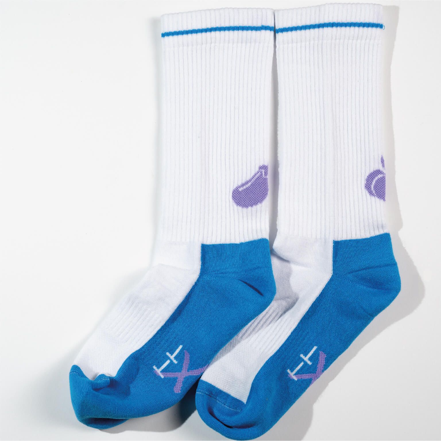 fruit socks laying sideways on the ground