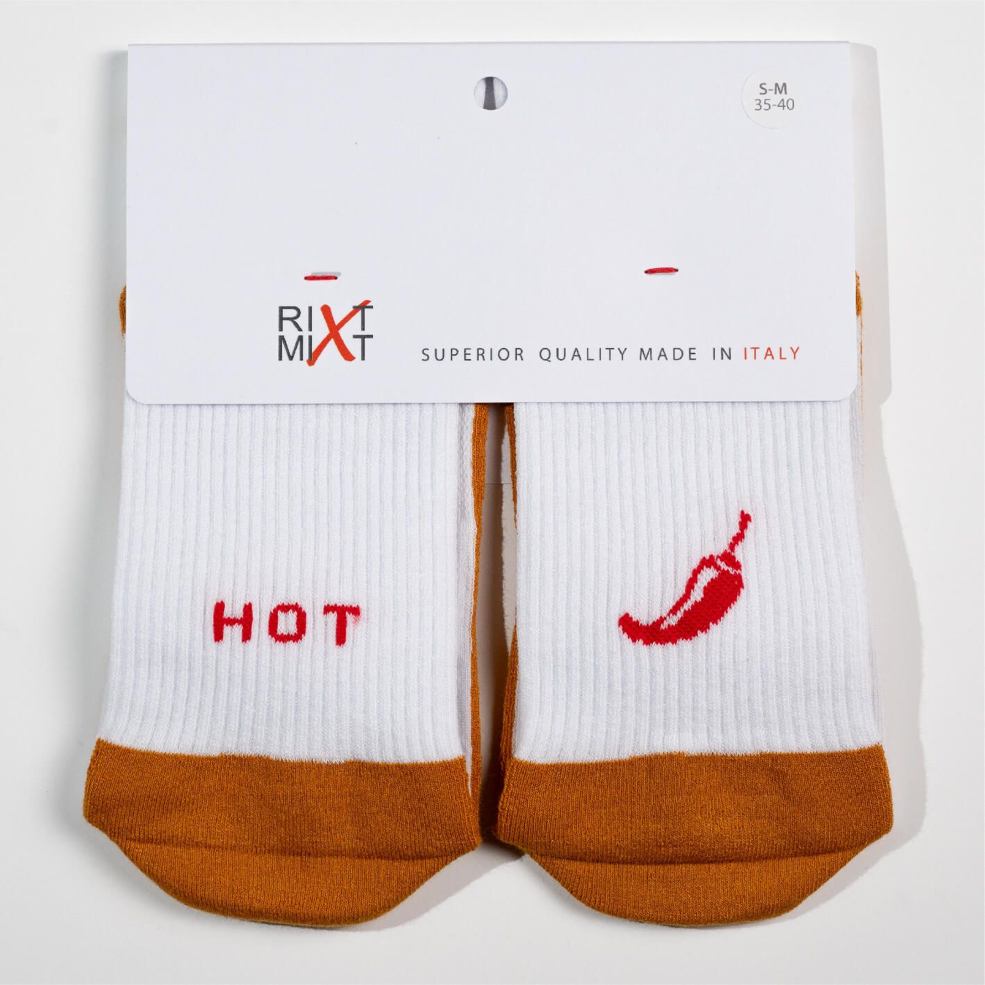 Packaged hot socks front