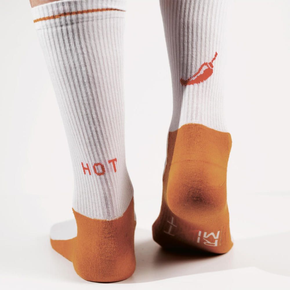Model wearing hot socks