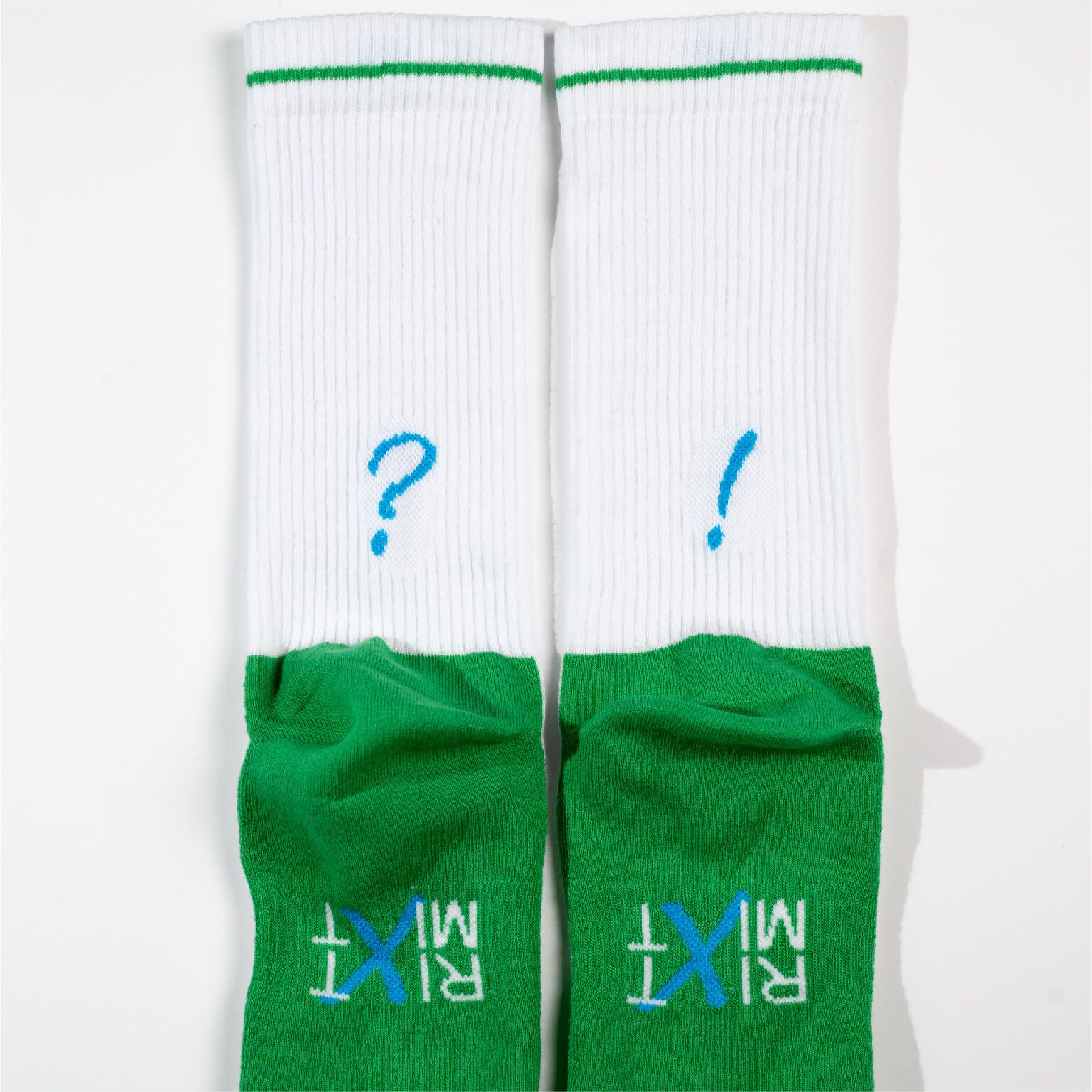 The backside of the ?! socks